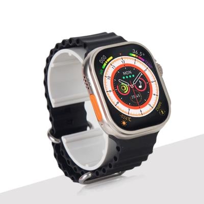 Borren 7 in 1 Ultra Smart Watch BR-7  Infinite Display 7 Watchbands Wireless Charger 7 in 1 Strap Black