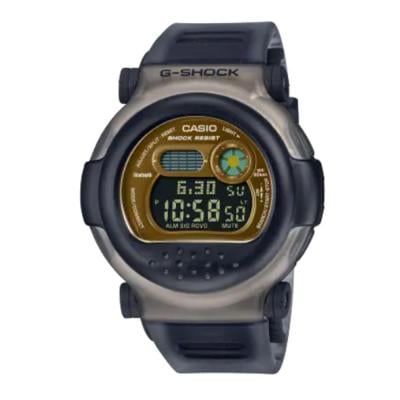 Casio G-B001MVB-8DR Mens Digital G-Shock Gray Watch With Gray Dial and Gold Glass