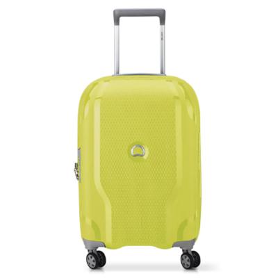 Delsey Clavel Hardcase 4 Double Wheel Expandable Cabin Luggage Trolley 55cm Lemon 