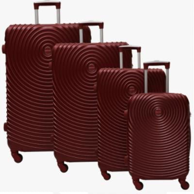 Travel Way NBHA-4 Lightweight Luggage Set of 4, Red