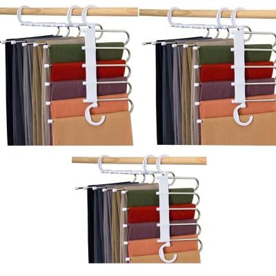 3Pcs Combo Bundle For Galaxy Multi-Layer Multi Purpose Stainless Steel Clothes Hanger