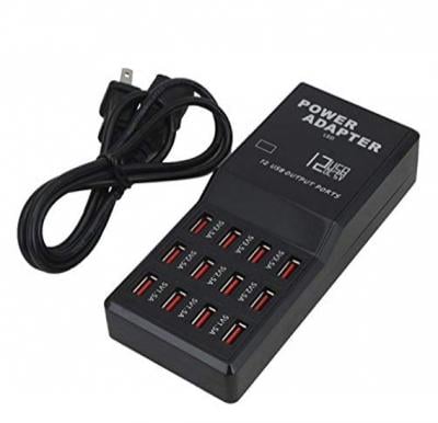 12 Port Fast USB Charging Station 12A Power Adapter for Mobile Phones Tablets MP3 MP4