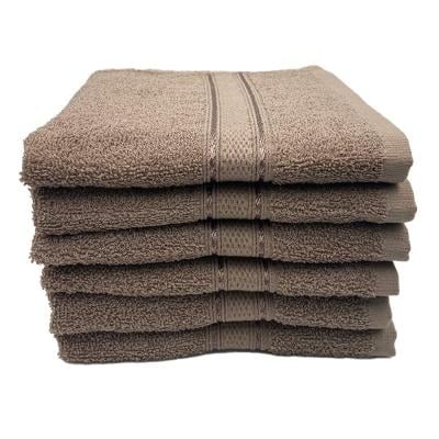 BYFT 110101008018 Daffodil Hand Towel 60x110 cm Set of 6 Dark Beige 100% Cotton