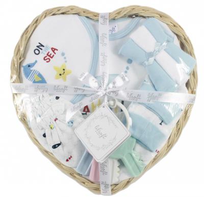 Lilsoft - Baby Boy Clothes 10pcs Gift Set Basket - New Born
