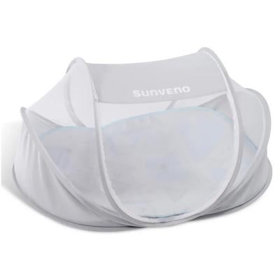 Sunveno SN_PBB_GY Portable Baby Bed with Mosquito Net Grey