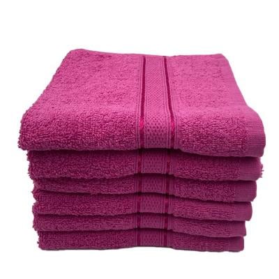 BYFT 110101008020 Daffodil Hand Towel 60x110 cm Set of 6 Fuchsia Pink 100% Cotton
