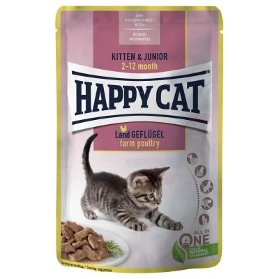 Happy Cat MIS Kitten&Junior Farm polutry 85gx1pc