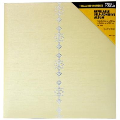 NCL YB-73639 Refillable Self-Adhesive Photo Album 30 Sheets, Off White