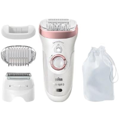 Braun SES 9720 Wet And Dry Epilator With 4 Shaver Head, Rose Gold/ White