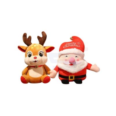Generic, Pure Cotton Filled Christmas Plush Toys Santa Claus and Reindeer Suitable for Christmas and Living Room Decoration, 20cm