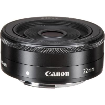 Canon EF-M 22 mm f/2 STM Lens, Black