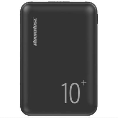 RockRose Oasis 10S 10000 mAh Portable and Compact Power Bank, RRPB02, Black