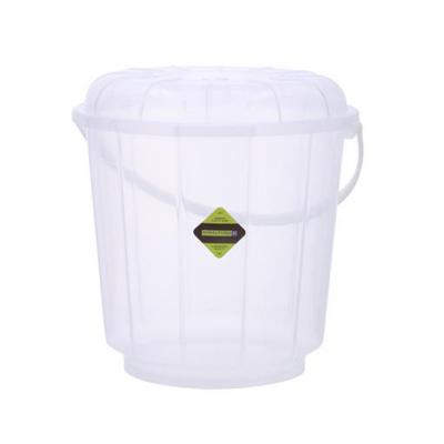 Royalford RF10692 Transparent Bucket with Lid 15L Plastic Bucket