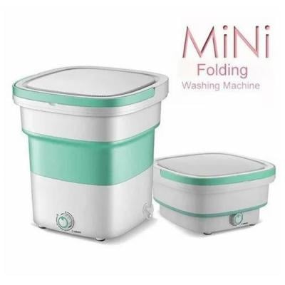 Generic Mini Folding Washing Machine White/Green