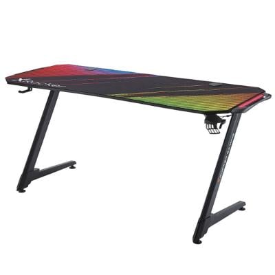 X Rocker Jaguar Esports Gaming Desk with RGB Edge lighting Wide Multicolor