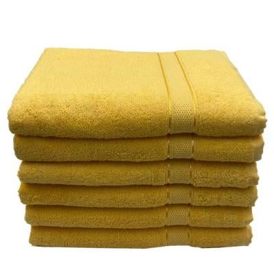 BYFT 110101007972 Daffodil Bath Towel 70x140 cm Set of 6 Cotton Yellow