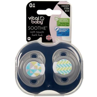 Vital Baby Soothe Soft Touch 2pk Boy