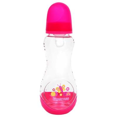 Baby Plus BP5074-C Printed Feeding Bottle with Hood Cap 250ml Pink