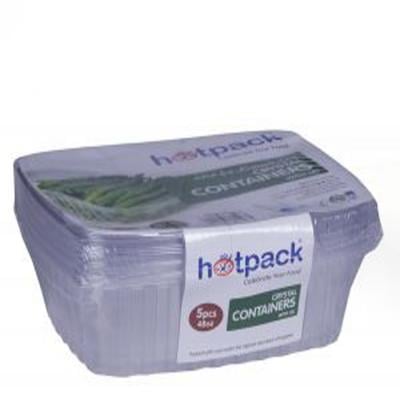 Hotpack crystal clear container 48-oz-5pcs - CCP48