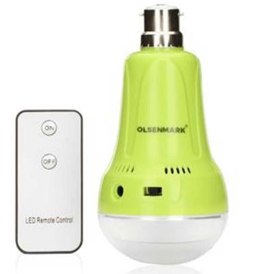 Olsenmark Rechargeable LED Bulb with Remote, OMESL2796