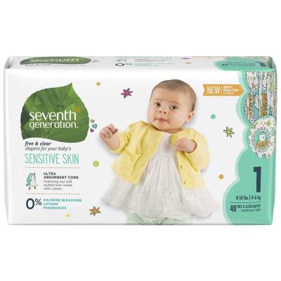 Seventh generation Baby Diapers Stage 1,Size 8-14 lbs, 40 Diapers