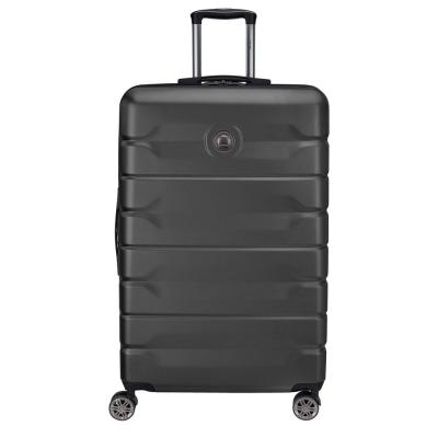 Delsey 00386683000T9 Air Armour 78.5cm Hardcase 4 Double Wheel Expandable Check In Luggage Trolley Black