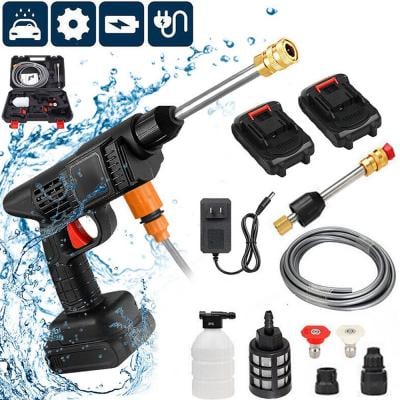 Portable Cordless High Pressure Car Washer With Two Batteries 68Vf