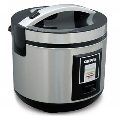Geepas Stainless Steel Rice Cooker 1.8 Litre, GRC4330