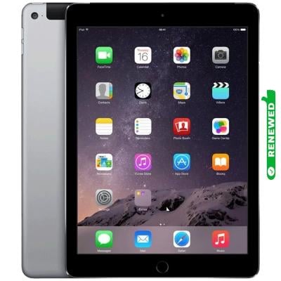 Apple iPad Air 2 16GB WiFi+Cellular (SIM) Space Gray- Renewed