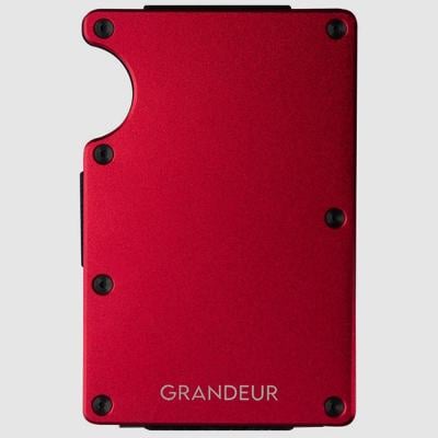 Grandeur GUWR651 Aluminum Volcano Red Cardholder