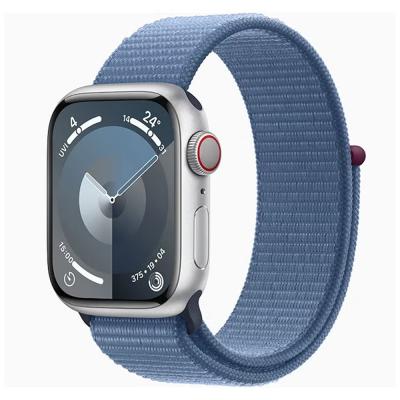 Apple Watch Series 9 GPS 45mm Silver Aluminium Case With Winter Blue Sport Loop