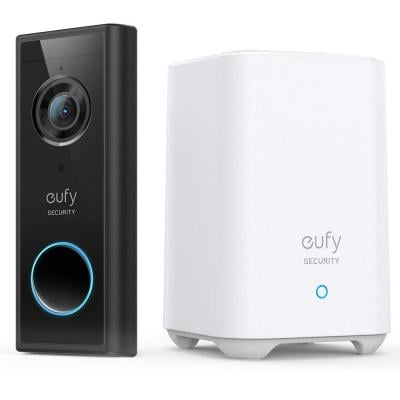 Eufy E82101W4 Video Doorbell 2K with home base (Battery-Powered)