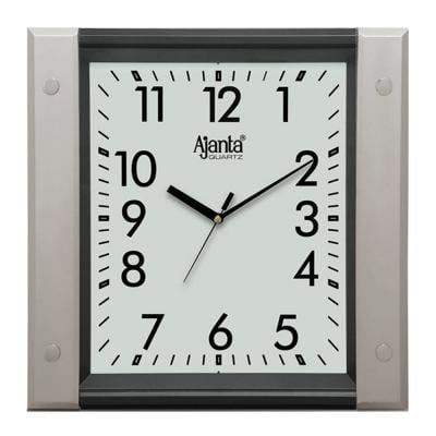 Ajanta 1747 Quartz Square Fancy Wall Clock Grey