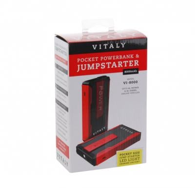 Vitaly Pocket Jump Starter W/Power Bank VI-8000