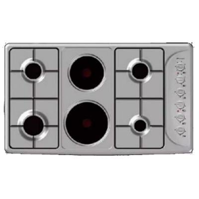 Bompani Builtin Hobs Stainless Steel 4 Gas Burners 2 Hot Plates Auto Ignition BO293GNL Silver