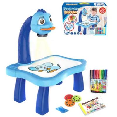Family Center 23-6776 Projector Painting Educational Learning Drawing Art Attractive and Durable Smart Toy Kit Desk Blue and White