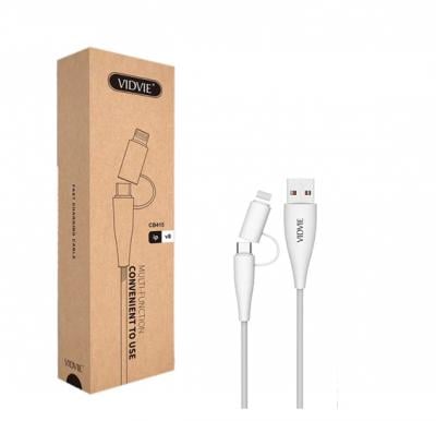 Vidvie 2in1 Usb Cable Cb415 (Micro & Iphone) , Kabel Data