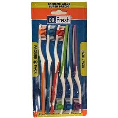 Dr Fresh 6Pk Mix Toothbrushes