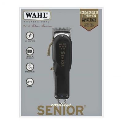 Wahl WL-08504-327 5 Star Senior Clipper for Cord and Cordless Black