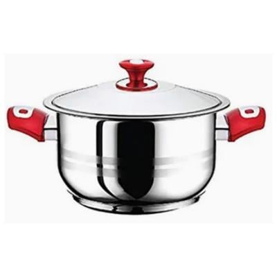 Hascevher 3TTCLK0826044 Cooking Pot Elite Stainless Steel Pot With Handle 26 cm