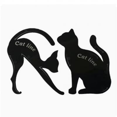 Cat Line N32835766A Eye Makeup Stencil Black