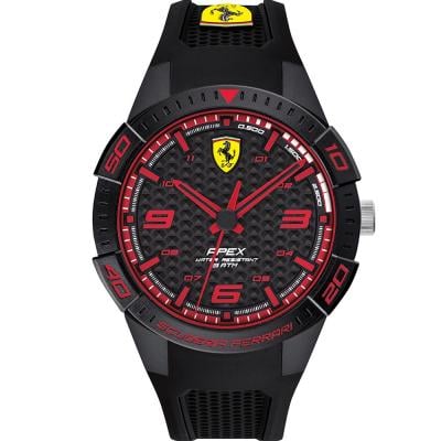 Ferrari 830747 Scuderia Apex Silicone Mens Watch Black
