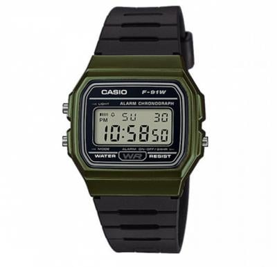 Casio F-91WM-3ADF Casual Action Clock Unisex Digital Watch Black