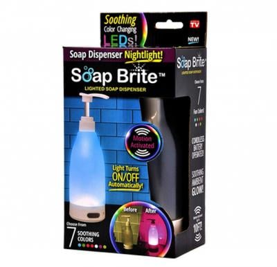 Soap Brite SOAP-MC6 LED Lighted Dispenser-12.8 Ounces-7 Soothing Color Options