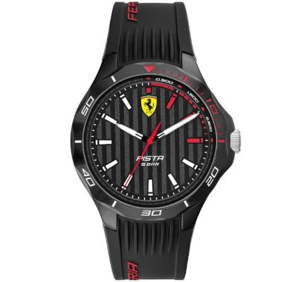 Ferrari 830780 Scuderia Pista Silicone Mens Watch Black