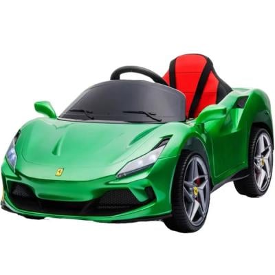 Baby Electric Remote control Cattery Cars New Mini Sport Children Two Seat For Kids to Drive Toys Ride On Car, Green