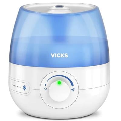 Vicks VUL525E1 Mini Cool Mist Ultrasonic Humidifier Visible cool  mist for Easy Breathing Reduces Survival of Flu Viruses, 24Hrs Auto Switch Off