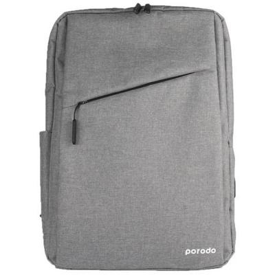 Porodo PD-BP16LP-GRY Lifestyle Nylon Fabric Computer Backpack 15.6in Gray