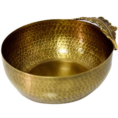 AJTC Antique Brass Serving Bowl Feather, 11403B
