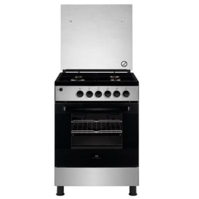 White-Westinghouse WNGJ60JGUC Gas Cooker with Oven and Grill Light Grey with Black